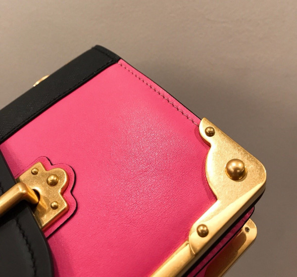 Pra*a cahier leather shoulder bag