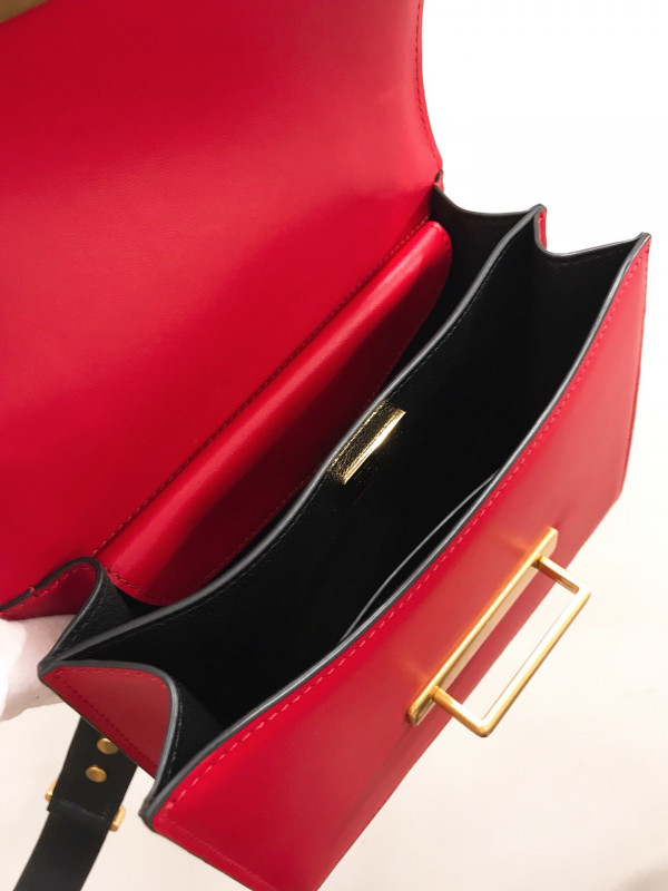 Pra*a cahier leather shoulder bag