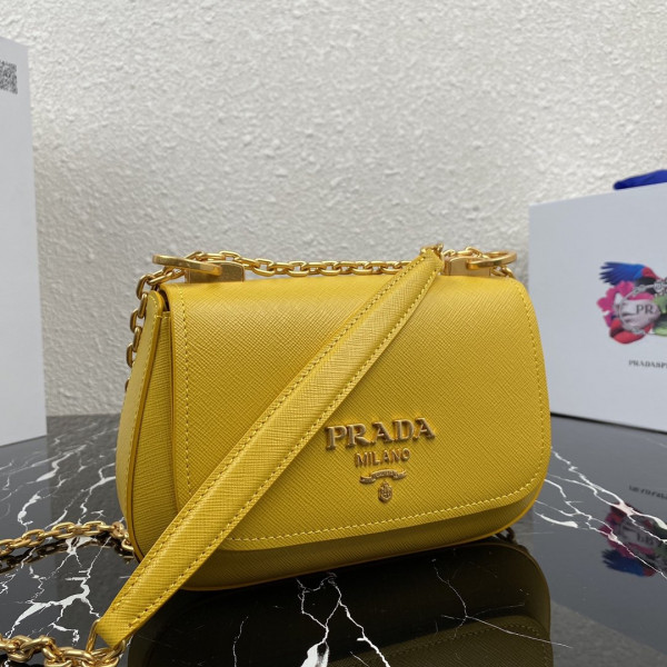 Pra*a saffiano leather