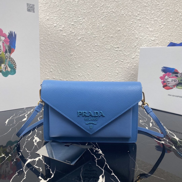 Pra*a saffiano leather mini-bag