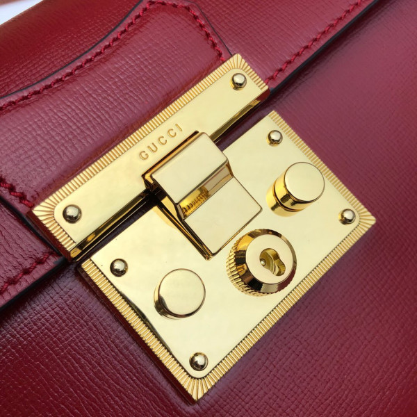 G*u*i padlock gg small bamboo shoulder bag