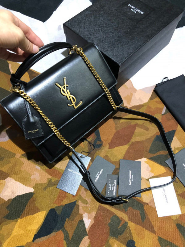 Y*L medium sunset satchel in smooth leather