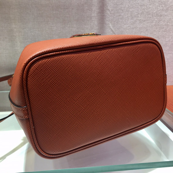 Pra*a saffiano leather bucket bag