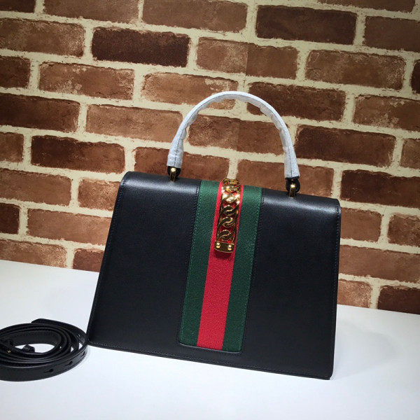 G*u*i sylvie medium top handle bag