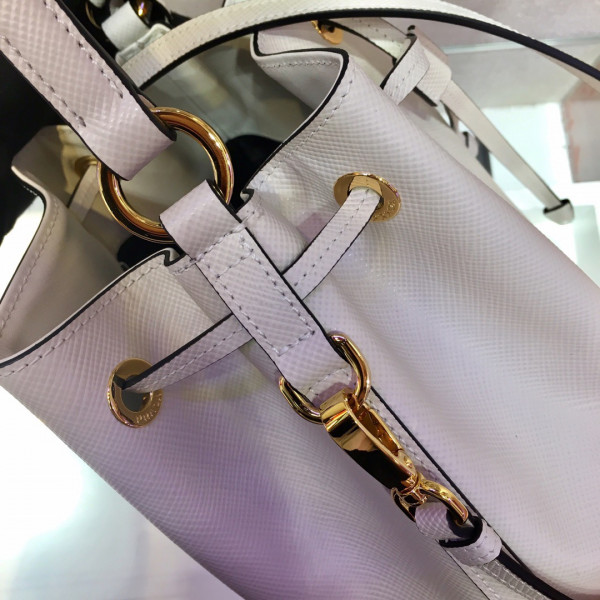 Pra*a saffiano leather bucket bag