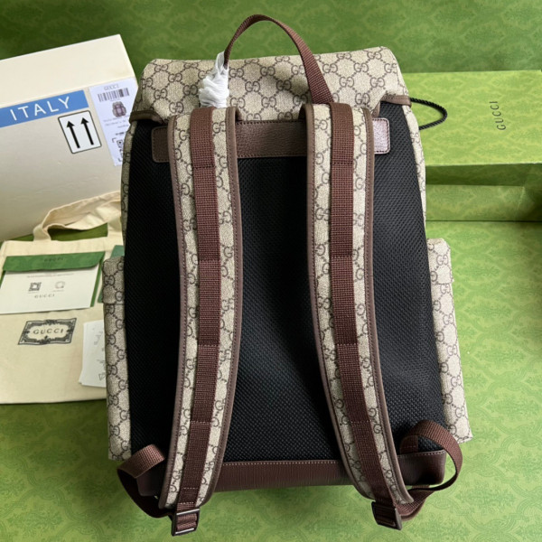 G*u*i gg skateboard backpack with web