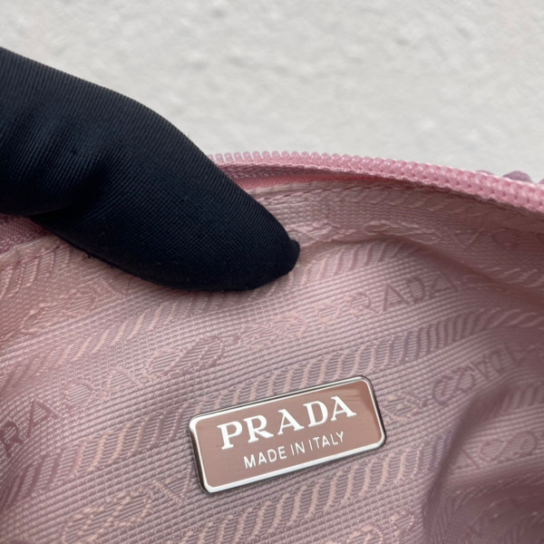 Pra*a satin mini-bag with artificial crystals