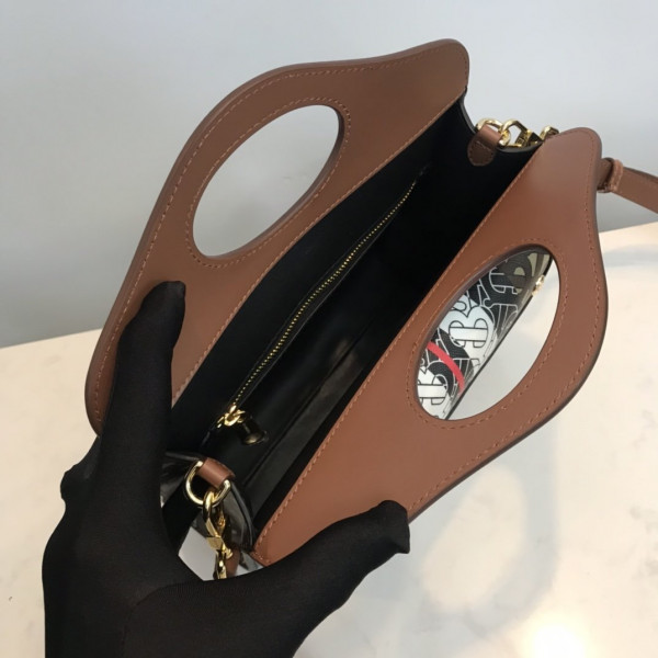 B**rry mini two-tone canvas and leather pocket bag