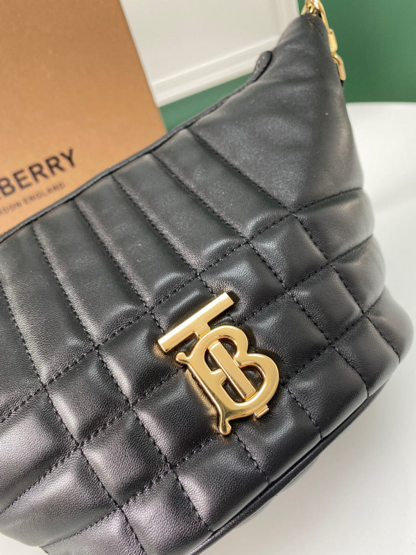 B**rry small quilted lambskin crescent lola bag