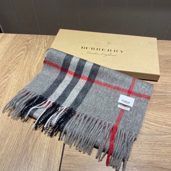 B**rry check cashmere scarf