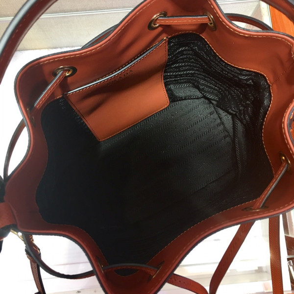 Pra*a saffiano leather bucket bag