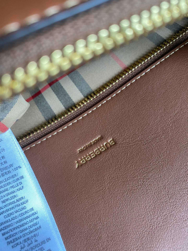 B**rry small vintage check two-handle title bag