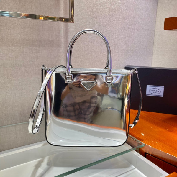 Pra*a large brushed leather tote
