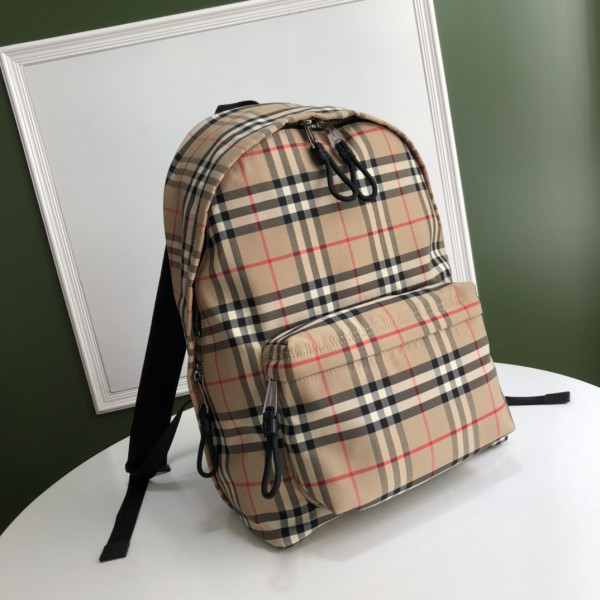 B**rry vintage check nylon backpack