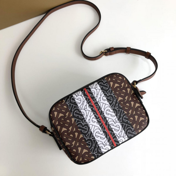 B**rry monogram stripe e-canvas camera bag