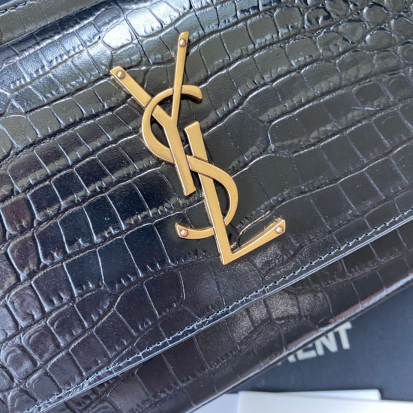 Y*L sunset in crocodile-embossed shiny leather