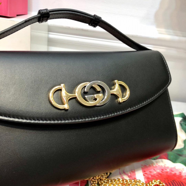 G*u*i zumi smooth leather small shoulder bag