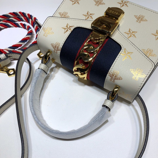 G*u*i sylvie bee star mini leather bag