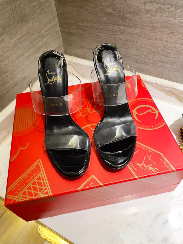 Ch**an louboutin just nothing illusion red sole sandals