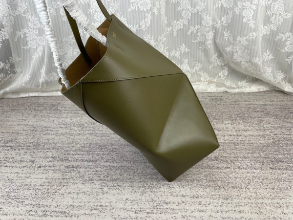 Lowee Puzzle Fold Tote in shiny calfskin