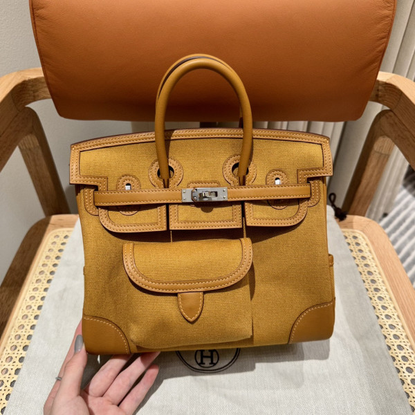 H**mes cargo birkin bag canvas and swift 25