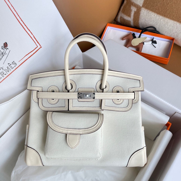 H**mes cargo birkin bag canvas and swift 25