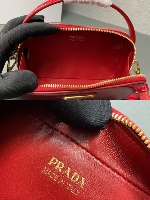 Pra*a odette crystal-studded satin bag-17.5x10.5x4.5cm