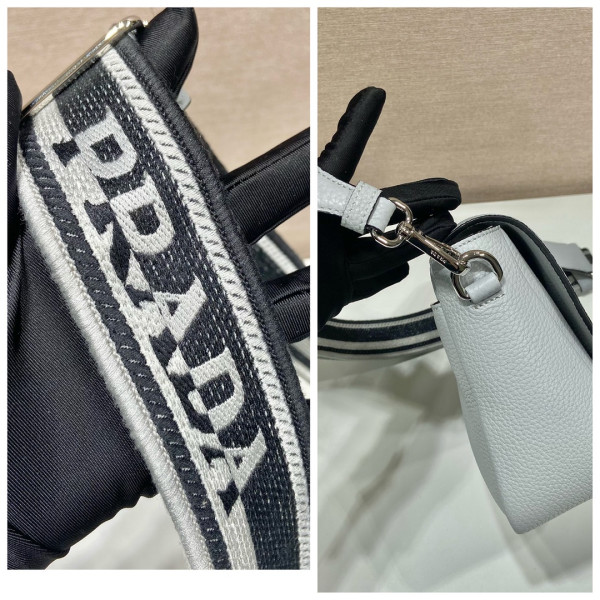 Pra*a leather shoulder bag-23*18*9cm