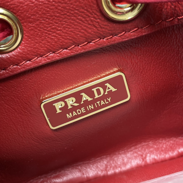 Pra*a  shearling bucket bag-9-9-6cm