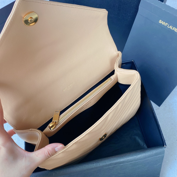 Y*L medium leather shoulder bag-24*17*6.5cm