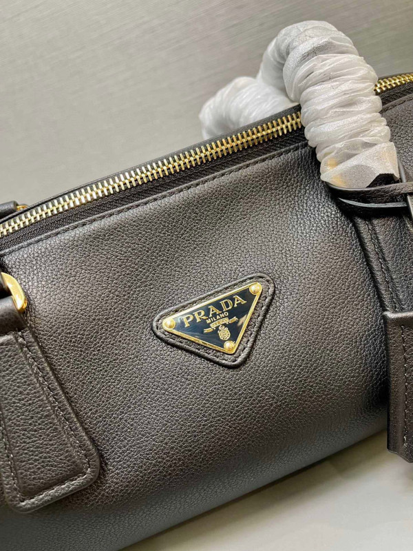 Pra*a re-nylon medium top-handle bag with padlock