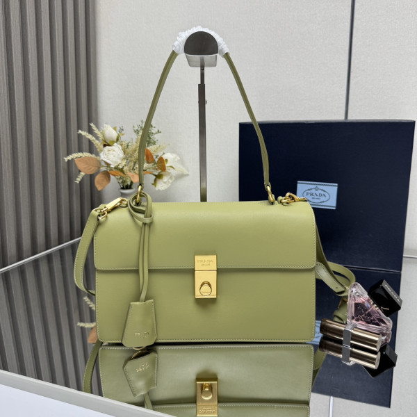 Pra*a soft sound medium leather shoulder bag