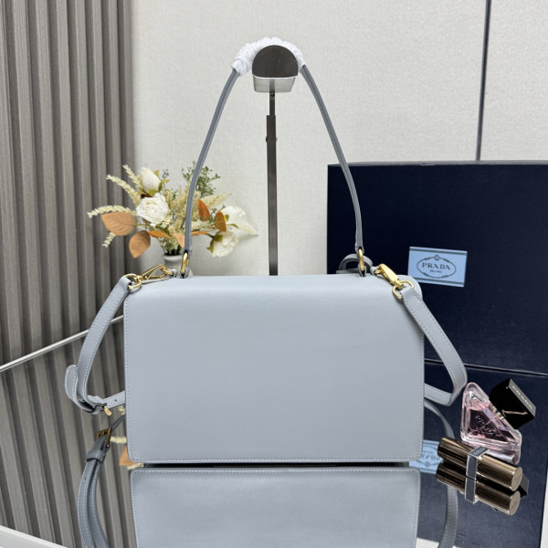 Pra*a soft sound medium leather shoulder bag