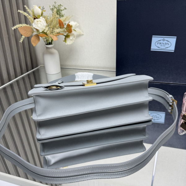 Pra*a soft sound medium leather shoulder bag