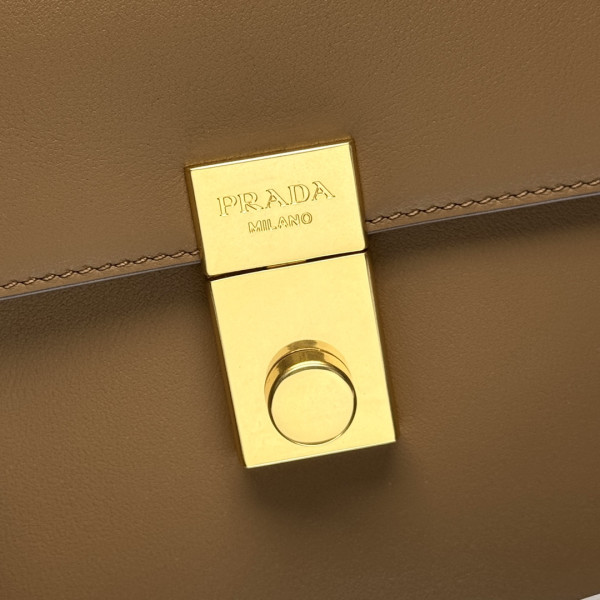 Pra*a soft sound medium leather shoulder bag