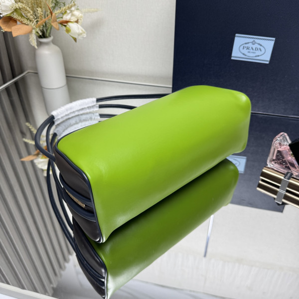 Pra*a swing smooth leather shoulder bag-28*11.5*10cm