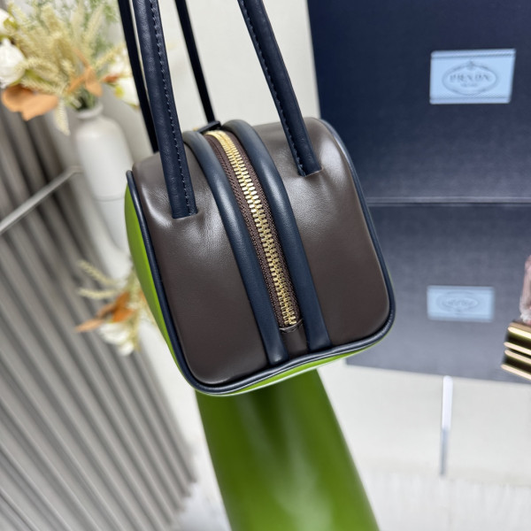 Pra*a swing smooth leather shoulder bag-28*11.5*10cm