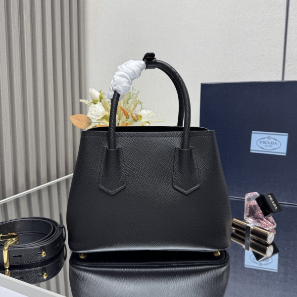 Pra*a small double saffiano leather bag