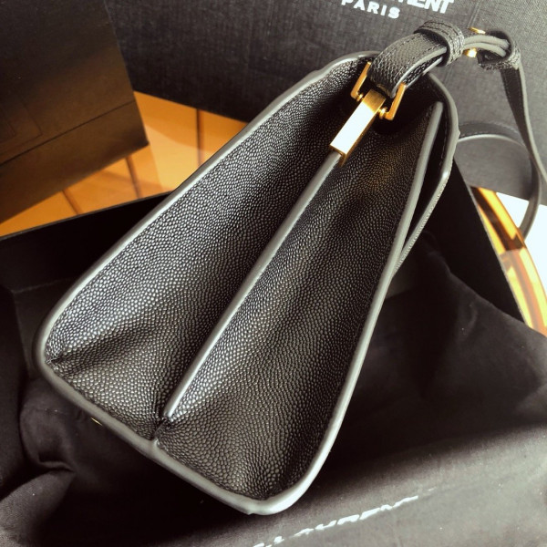 Y*L cassandra mini top handle bag in grain de poudre embossed leather
