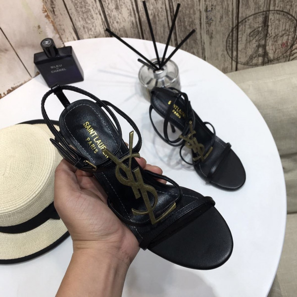 Y*L cassandra platform sandals in patent leather